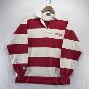 Vintage Oneonta Rugby Shirt Men's Large White Red Heavyweight State College y2k